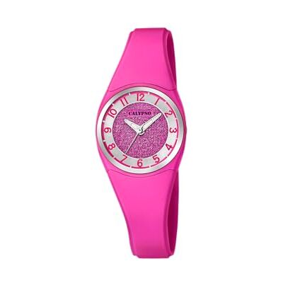 Calypso Relógio modelo da coleção Trendy, caixa de 26 mm vermelha com correia de plástico vermelha para senhora Calypso Relógio modelo da coleção Trendy, caixa de 26 mm vermelha com correia de plástico vermelha para senhora