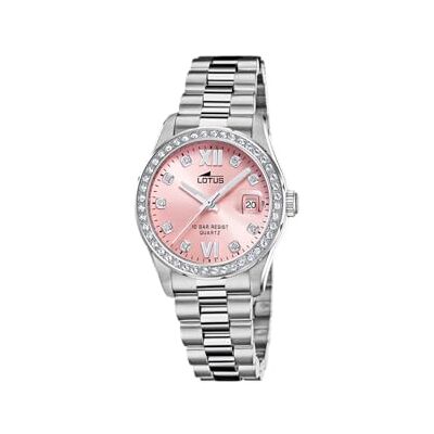 Lotus Relógio feminino analógico de aço inoxidável 316 l prateado Lotus Relógio feminino analógico de aço inoxidável 316 l prateado