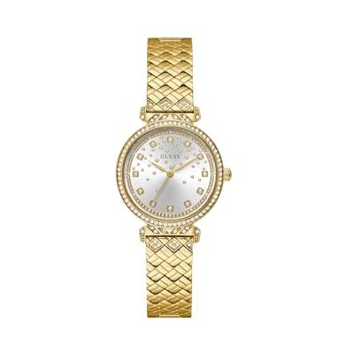 GUESS Enchantment Relógio analógico para mulher, 32 mm de largura, tom dourado/prateado, tom dourado/prateado, clássico GUESS Enchantment Relógio analógico para mulher, 32 mm de largura, tom dourado/prateado, tom dourado/prateado, clássico