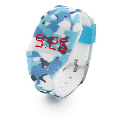 Kiddus relógio LED digital para menina ou menino. Pulseira de silicone macio. Bateria japonesa substituível. Fácil de ler e aprender as horas, tira Kiddus relógio LED digital para menina ou menino. Pulseira de silicone macio. Bateria japonesa substituível. Fácil de ler e aprender as horas, tira