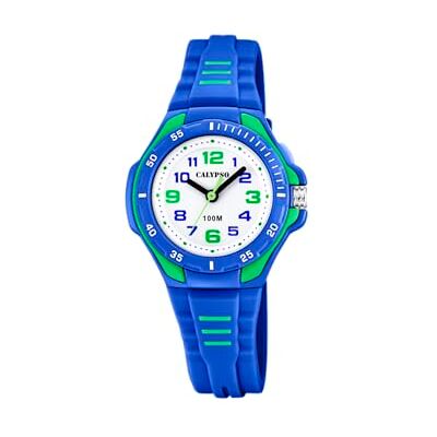 Calypso Relógio infantil Sweet Time caixa de borracha multi correia de borracha azul Calypso Relógio infantil Sweet Time caixa de borracha multi correia de borracha azul