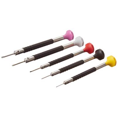 Bergeon 6899-P05 Conjunto de 5 chaves de fenda ergonómicas para relógios, ferramentas suíças Bergeon 6899-P05 Conjunto de 5 chaves de fenda ergonómicas para relógios, ferramentas suíças