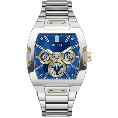 GUESS Relógio casual Tonneau Diamond de 43 mm para homem GUESS Relógio casual Tonneau Diamond de 43 mm para homem