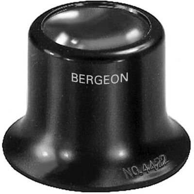 Bergeon 4422 Lupa de relógio, aumento: x 2,5, lente biconvexa, ferramenta profissional especial para trabalhos de precisão em relógio, cor: preto, dioptrias: 16 Bergeon 4422 Lupa de relógio, aumento: x 2,5, lente biconvexa, ferramenta profissional especial para trabalhos de precisão em relógio, cor: preto, dioptrias: 16