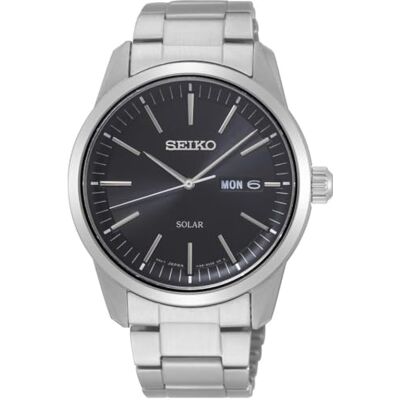 Seiko Relógio analógico para homem de quartzo com correia em aço inoxidável Seiko Relógio analógico para homem de quartzo com correia em aço inoxidável