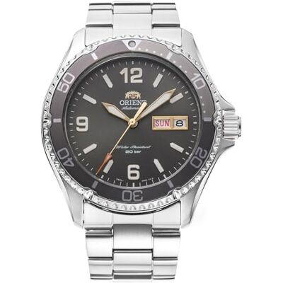 Orient Sports Kamasu Arabic AA08 Relógio automático para homem com carregamento manual e impermeável, cinzento árabe ardósia, desportos Orient Sports Kamasu Arabic AA08 Relógio automático para homem com carregamento manual e impermeável, cinzento árabe ardósia, desportos