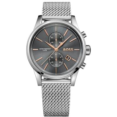 Desconocido BOSS Relógio cronógrafo para homem, de quartzo, com bracelete em aço inoxidável Desconocido BOSS Relógio cronógrafo para homem, de quartzo, com bracelete em aço inoxidável