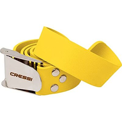 CRESSI Quick Release Cinto, amarelo/prateado, 140 cm CRESSI Quick Release Cinto, amarelo/prateado, 140 cm