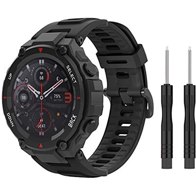 MoKo Bracelete de Relógio Compatível com Amazfit T-Rex/T-Rex Pro, Pulseira Esportiva de Substituição de Silicone Macio com 2 Parafusos MoKo Bracelete de Relógio Compatível com Amazfit T-Rex/T-Rex Pro, Pulseira Esportiva de Substituição de Silicone Macio com 2 Parafusos