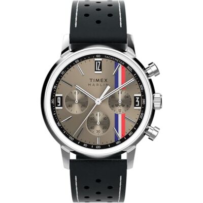 Timex Relógio de pulso masculino cronógrafo de quartzo com pulseira de couro Marlin, Preto, pulseira Timex Relógio de pulso masculino cronógrafo de quartzo com pulseira de couro Marlin, Preto, pulseira