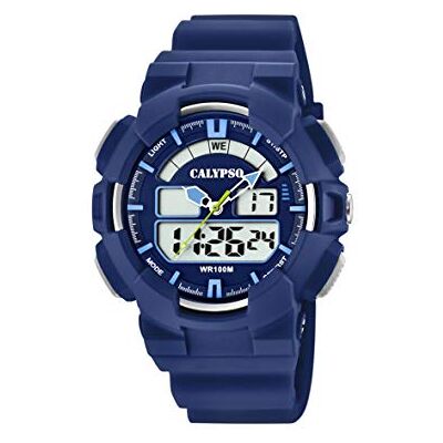 CALYPSO Watches relógio analógico digital para homem de quartzo com correia em plástico , Único, Correia CALYPSO Watches relógio analógico digital para homem de quartzo com correia em plástico , Único, Correia