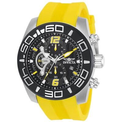 INVICTA Relógio masculino, Preto / amarelo INVICTA Relógio masculino, Preto / amarelo