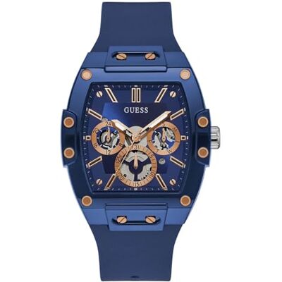 GUESS Relógio casual Tonneau Diamond de 43 mm para homem GUESS Relógio casual Tonneau Diamond de 43 mm para homem