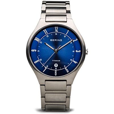 BERING Men's Quartz Watch Case de 39 mm, Wristwatch with Titanium Collection 11739 15139 BERING Men's Quartz Watch Case de 39 mm, Wristwatch with Titanium Collection 11739 15139