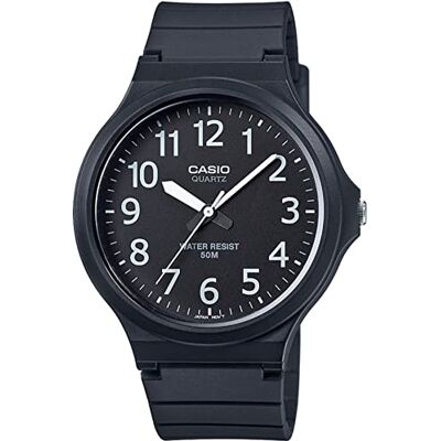 Casio Relógio analógico para homem de quartzo com correia em couro Casio Relógio analógico para homem de quartzo com correia em couro