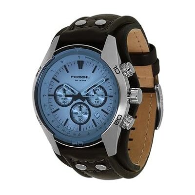 Fossil Relógio para homem Coachman, movimento cronógrafo de quartzo, azul, 45 mm, tira Fossil Relógio para homem Coachman, movimento cronógrafo de quartzo, azul, 45 mm, tira