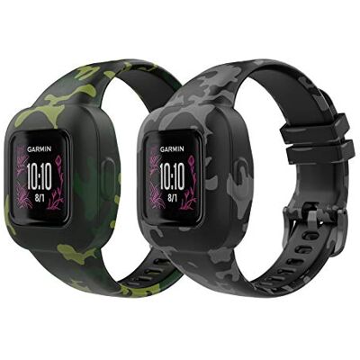 MoKo 3 PZS Correia de relógio para Garmin Vivofit JR 3, pulseira de substituição de silicone suave com padrão de flor para crianças MoKo 3 PZS Correia de relógio para Garmin Vivofit JR 3, pulseira de substituição de silicone suave com padrão de flor para crianças