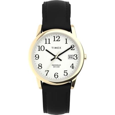 Timex Relógio de quartzo para homens, correia de couro Timex Relógio de quartzo para homens, correia de couro