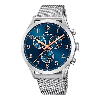 Lotus Relógio masculino analógico de aço inoxidável 316 l prateado movimento de quartzo cronógrafo cristal mineral de alta resistência resistente à água 5 ATM Minimalist Lotus Relógio masculino analógico de aço inoxidável 316 l prateado movimento de quartzo cronógrafo cristal mineral de alta resistência resistente à água 5 ATM Minimalist