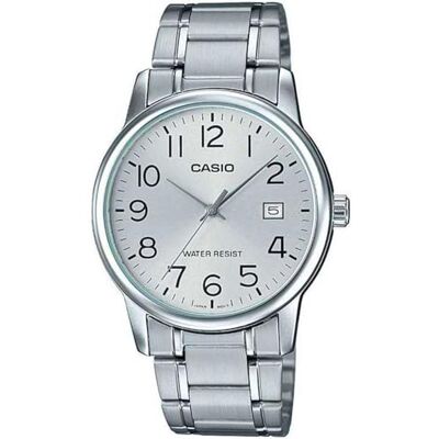 Casio Relógio analógico para homem de quartzo com correia em aço inoxidável Casio Relógio analógico para homem de quartzo com correia em aço inoxidável