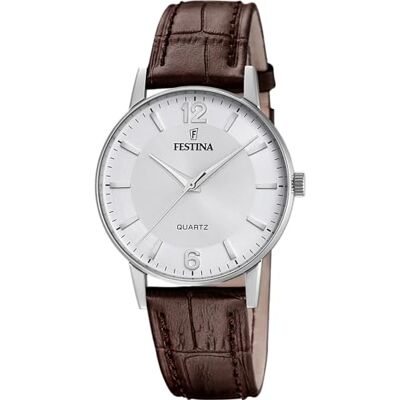 Festina Relógio Masculino Analógico de Couro Marrom Movimento de Quartzo Cristal Mineral de Alta Resistência Relógios Masculinos Elegante e Clássico F20690/2 Classics Festina Relógio Masculino Analógico de Couro Marrom Movimento de Quartzo Cristal Mineral de Alta Resistência Relógios Masculinos Elegante e Clássico F20690/2 Classics