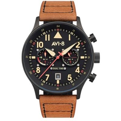 AVI-8 Analógico Modelo Carey Dual Time 44mm 5ATM. Marca Relógio de pulso AVI-8 Analógico Modelo Carey Dual Time 44mm 5ATM. Marca Relógio de pulso