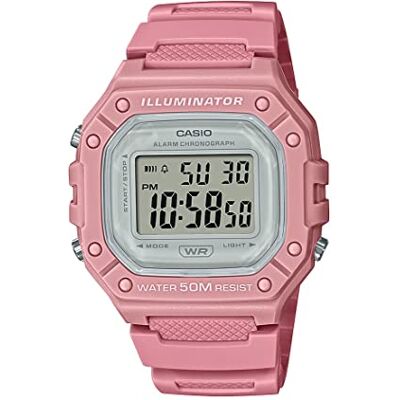 Casio Série W218H Relógio digital para homem, 50 M WR Cronómetro de 1/100 segundos, cronógrafo 100 SEC retroiluminação LED, temporizador de contagem regressiva alarme diário sinal de hora Casio Série W218H Relógio digital para homem, 50 M WR Cronómetro de 1/100 segundos, cronógrafo 100 SEC retroiluminação LED, temporizador de contagem regressiva alarme diário sinal de hora