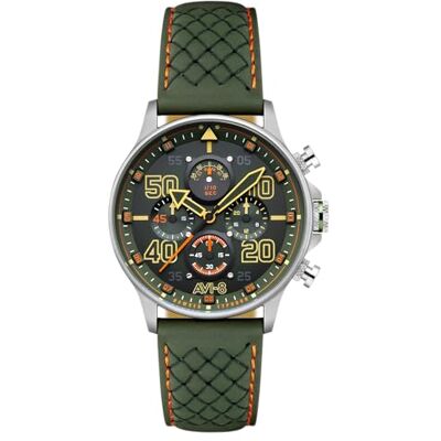 Avi-8 Relógio cronógrafo Hawker Typhoon Coningham para homem 42 mm D-Day 80 edição limitada com bracelete de couro AV-4093 Avi-8 Relógio cronógrafo Hawker Typhoon Coningham para homem 42 mm D-Day 80 edição limitada com bracelete de couro AV-4093