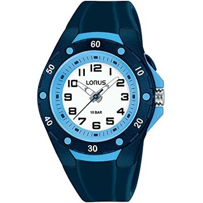 Lorus Relógio analógico unissexo crianças de quartzo com correia em silicone , azul, Desportivo Lorus Relógio analógico unissexo crianças de quartzo com correia em silicone , azul, Desportivo