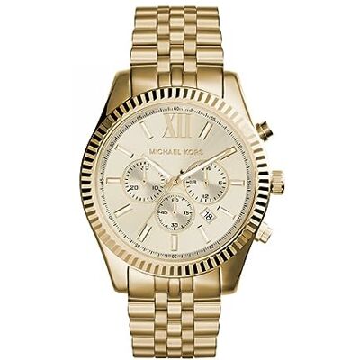 Michael Kors Relógio Lexington para Homem, Movimento cronógrafo de Quartzo de 45 mm com Pulseira de Aço Inoxidável, pulseira Michael Kors Relógio Lexington para Homem, Movimento cronógrafo de Quartzo de 45 mm com Pulseira de Aço Inoxidável, pulseira