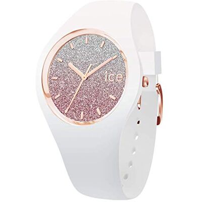 ICE-WATCH ICE O White pink Relógio branco para mulher com correia de silicone, Branco, P (34 mm) ICE-WATCH ICE O White pink Relógio branco para mulher com correia de silicone, Branco, P (34 mm)