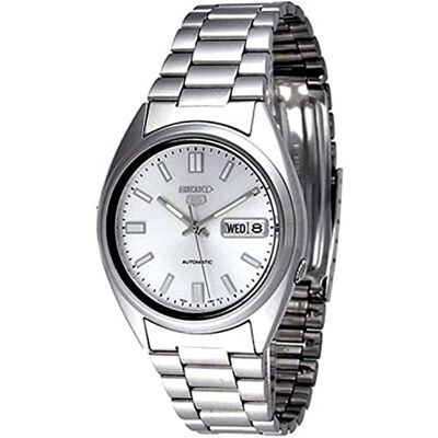 Seiko Relógio analógico masculino automático com bracelete em aço inoxidável Seiko Relógio analógico masculino automático com bracelete em aço inoxidável