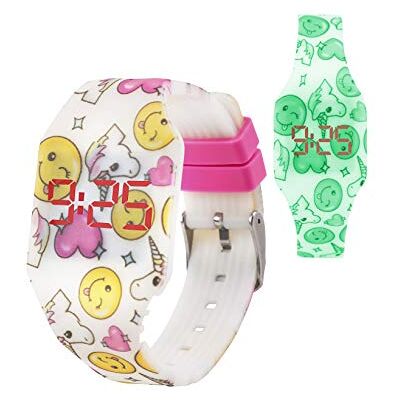 Kiddus Relógio LED digital para menina ou menino. Pulseira de silicone suave. Bateria japonesa substituível. Fácil de ler e aprender as horas Kiddus Relógio LED digital para menina ou menino. Pulseira de silicone suave. Bateria japonesa substituível. Fácil de ler e aprender as horas