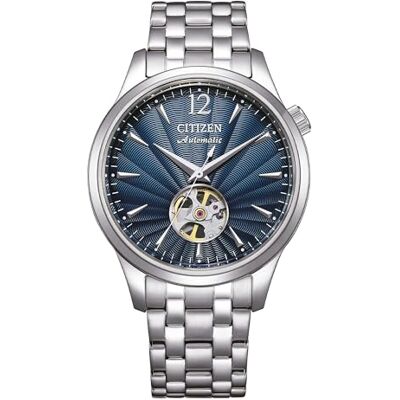 Citizen Relógio automático para homem Caixa de 40 mm · impermeável 100 m · pulseira de aço inoxidável, mostrador azul, vidro mineral Citizen Relógio automático para homem Caixa de 40 mm · impermeável 100 m · pulseira de aço inoxidável, mostrador azul, vidro mineral