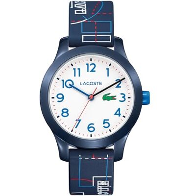 Lacoste Relógio com movimento de quartzo de três ponteiros para crianças coleção .12.12 Kids com correia de silicone, Correia Lacoste Relógio com movimento de quartzo de três ponteiros para crianças coleção .12.12 Kids com correia de silicone, Correia