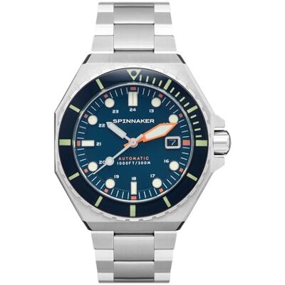 Spinnaker para homem 44 mm Dumas Automático 3 Agulhas Relógio com Bracelete de Aço Inoxidável Sólido SP-5081 Spinnaker para homem 44 mm Dumas Automático 3 Agulhas Relógio com Bracelete de Aço Inoxidável Sólido SP-5081