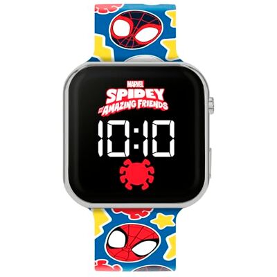 Disney Spidey e seus Amigos Incríveis Relógio Digital LED de Quartzo com Correia de Silicone Disney Spidey e seus Amigos Incríveis Relógio Digital LED de Quartzo com Correia de Silicone