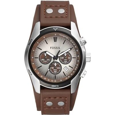 Fossil Relógio para homem Coachman, movimento cronógrafo de quartzo, Castanho, 45 mm, Casual Fossil Relógio para homem Coachman, movimento cronógrafo de quartzo, Castanho, 45 mm, Casual