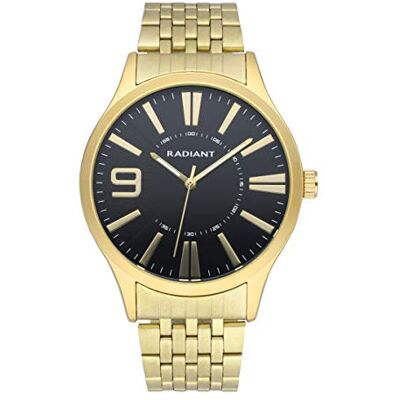 Radiant Coleção Master Relógio analógico de quartzo. Relógio de pulso para homem. Relógio de pulseira de aço dourado e uma caixa no mesmo tom. 5 ATM. 44 mm. Radiant Coleção Master Relógio analógico de quartzo. Relógio de pulso para homem. Relógio de pulseira de aço dourado e uma caixa no mesmo tom. 5 ATM. 44 mm.