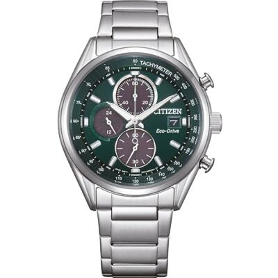 Citizen Relógio analógico de quartzo para homem com correia de aço inoxidável , verde, pulseira Citizen Relógio analógico de quartzo para homem com correia de aço inoxidável , verde, pulseira