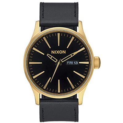 NIXON Sentry Leather A105-513 relógio de pulso para homens momento estelar de design NIXON Sentry Leather A105-513 relógio de pulso para homens momento estelar de design