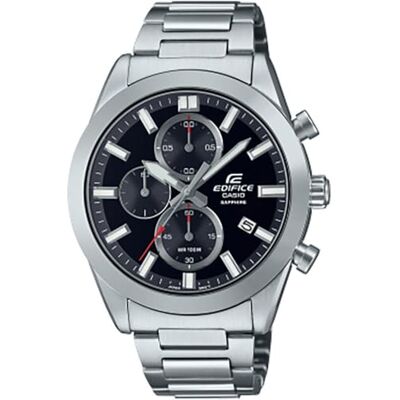 Casio Relógio cronógrafo para homens de quartzo com correia em aço inoxidável Casio Relógio cronógrafo para homens de quartzo com correia em aço inoxidável