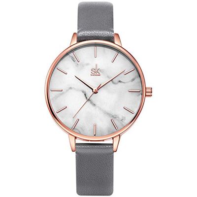Alienwork SK Relógio minimalista mulher ultra-fino elegante, tira Alienwork SK Relógio minimalista mulher ultra-fino elegante, tira