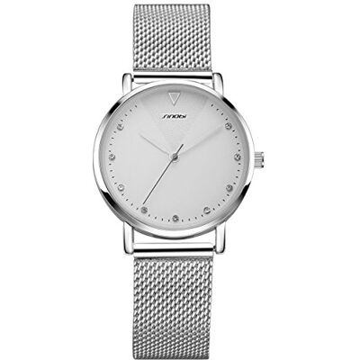 Alienwork Relógio minimalista mulher com pulseira de malha Alienwork Relógio minimalista mulher com pulseira de malha