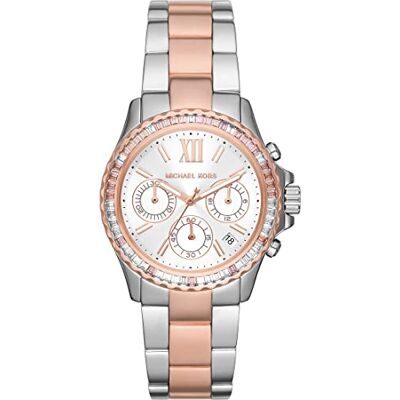 Michael Kors Everest Watch for Women, Quartz Chronograph Movement with Stainless Steel or Silicon Strap Michael Kors Everest Watch for Women, Quartz Chronograph Movement with Stainless Steel or Silicon Strap