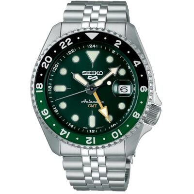 Seiko Relógio 5 Sports GMT Automático Mostrador Verde Seiko Relógio 5 Sports GMT Automático Mostrador Verde