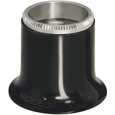 Bergeon Lupa de relógio ocular com anel aparafusado de aumento 5X, cor preta, preto Bergeon Lupa de relógio ocular com anel aparafusado de aumento 5X, cor preta, preto