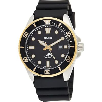 Casio Relógio Masculino Preto Analógico Anti-Reverse Bisel Casio Relógio Masculino Preto Analógico Anti-Reverse Bisel