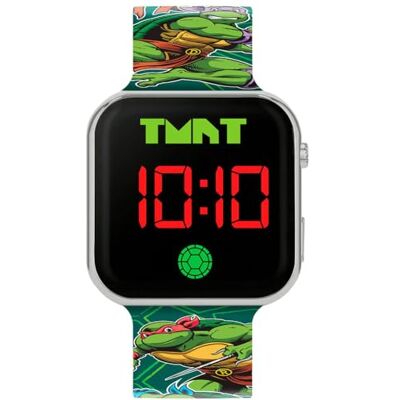 Disney Teenage Mutant Ninja Turtles relógio com correia LED TMR146, multicolorido, pulseira Disney Teenage Mutant Ninja Turtles relógio com correia LED TMR146, multicolorido, pulseira