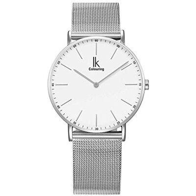 Alienwork IK Slim Ø 36 mm relógio homem mulher ultra fina faixa de malha Alienwork IK Slim Ø 36 mm relógio homem mulher ultra fina faixa de malha